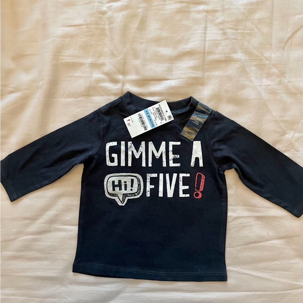 New Baby Long Sleeve Graphic Tee, 3-6M